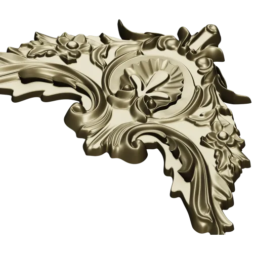Rococo Corner Cartouche STL for CNC