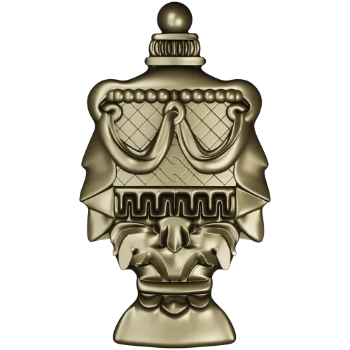 Regal Draped Urn Decorative STL for CNC