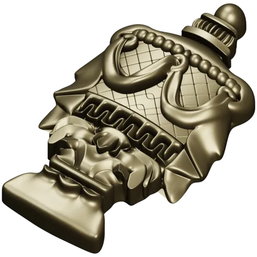 Regal Draped Urn Decorative STL for CNC