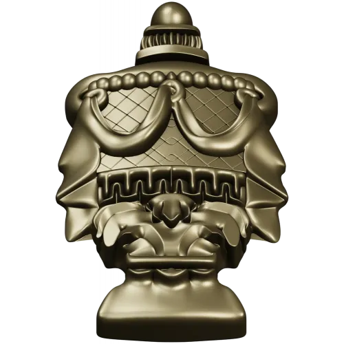 Regal Draped Urn Decorative STL for CNC