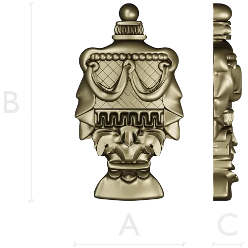 Regal Draped Urn Decorative STL for CNC