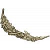 Crescent Floral Applique STL