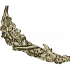 Crescent Floral Applique STL