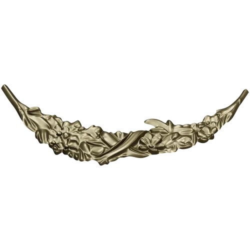 Crescent Floral Applique STL