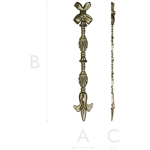Ribbon Tassel Vertical Applique - STL 3D Model for CNC
