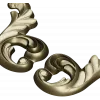 Rocaille acanthus ornament STL 3D model for CNC