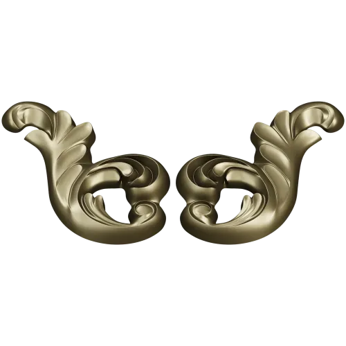 Rocaille acanthus ornament STL 3D model for CNC