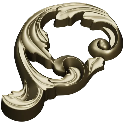 Rococo Acanthus Scroll - high-relief STL for CNC