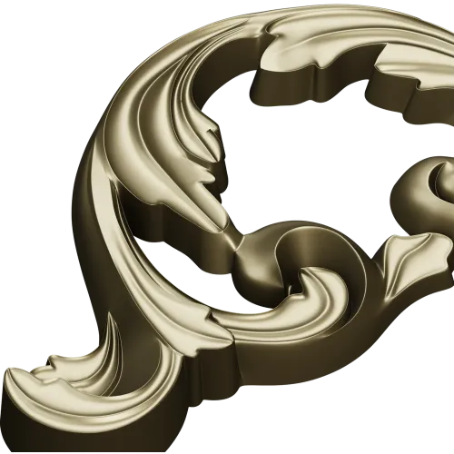 Rococo Acanthus Scroll - high-relief STL for CNC