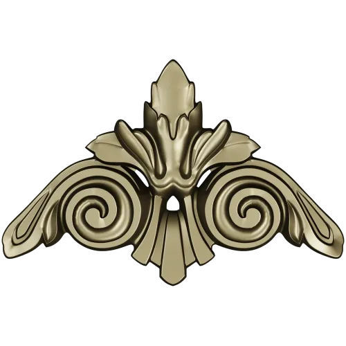 Acanthus Scroll Cartouche STL 3D Model for CNC