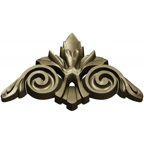 Acanthus Scroll Cartouche STL 3D Model for CNC