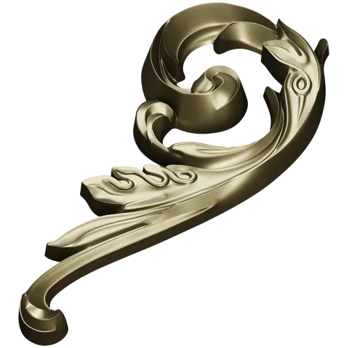 Acanthus Scroll Decorative STL Model for CNC