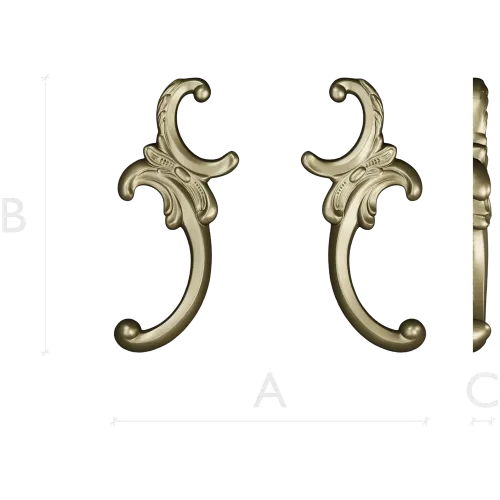 Baroque Corner Ornament STL for CNC