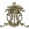 Ornate Floral Cartouche STL 3D Model for CNC Carving