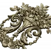 Ornate Floral Cartouche STL 3D Model for CNC Carving