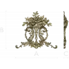 Ornate Floral Cartouche STL 3D Model for CNC Carving