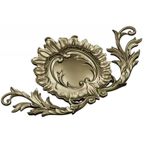 Rococo Cartouche STL 3D model for CNC carving