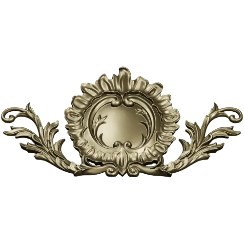 Rococo Cartouche STL 3D model for CNC carving