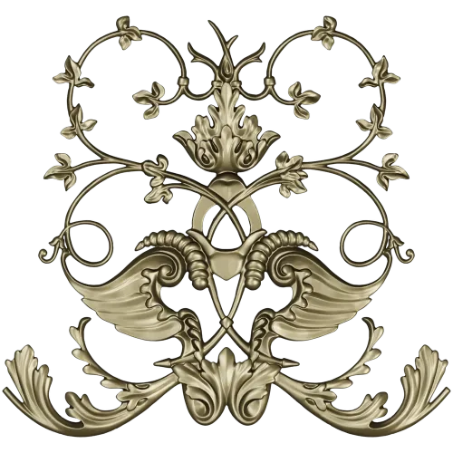 Rococo Cartouche Decorative Panel STL for CNC