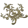 Rococo Floral Crest STL 3D Model for CNC