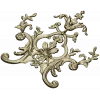 Rococo Floral Crest STL 3D Model for CNC