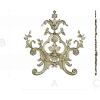 Rococo Floral Crest STL 3D Model for CNC