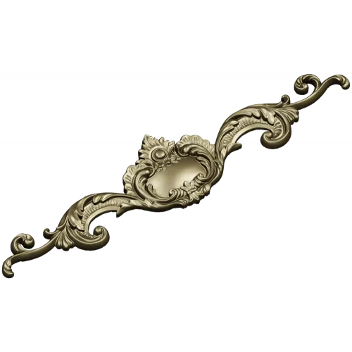 Baroque Cartouche Ornament STL 3D Model for CNC