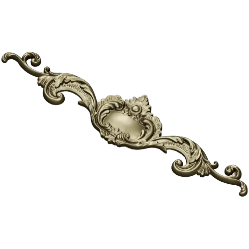 Baroque Cartouche Ornament STL 3D Model for CNC
