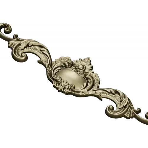 Baroque Cartouche Ornament STL 3D Model for CNC