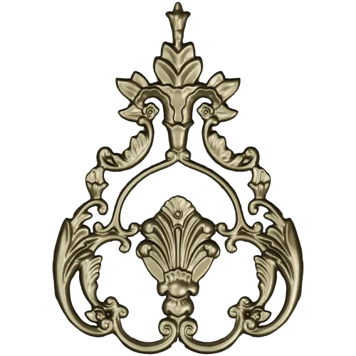 Baroque Acanthus Shell Cartouche - STL 3D model for CNC