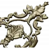 Baroque Acanthus Shell Cartouche - STL 3D model for CNC