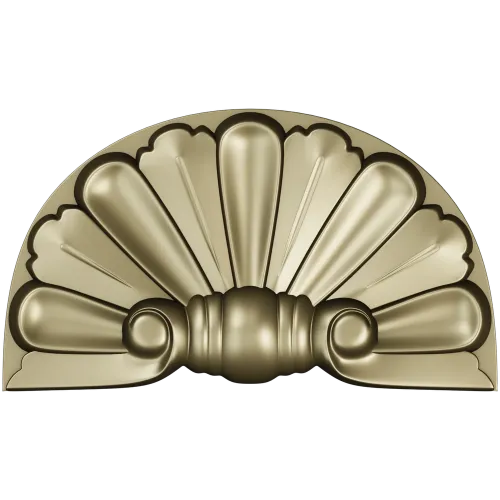 Semicircular Fan Rosette STL for CNC Milling