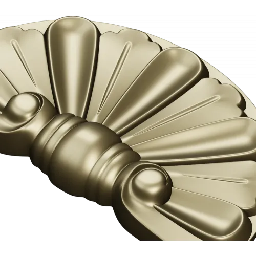 Semicircular Fan Rosette STL for CNC Milling