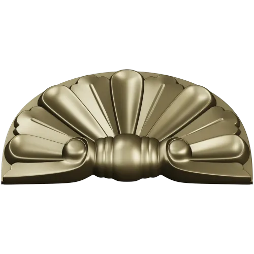 Semicircular Fan Rosette STL for CNC Milling