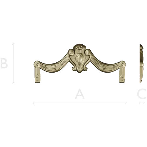 Baroque Swag Cartouche STL for CNC