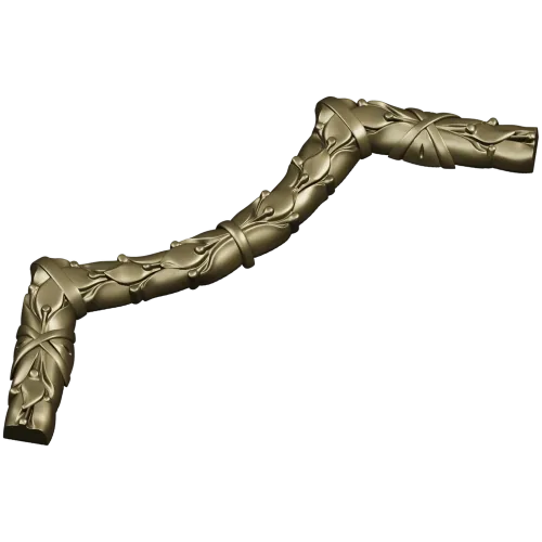 Laurel Ribbon Corner STL 3D model for CNC