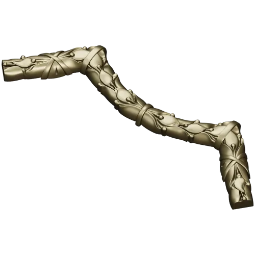 Laurel Ribbon Corner STL 3D model for CNC