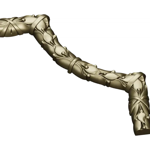 Laurel Ribbon Corner STL 3D model for CNC