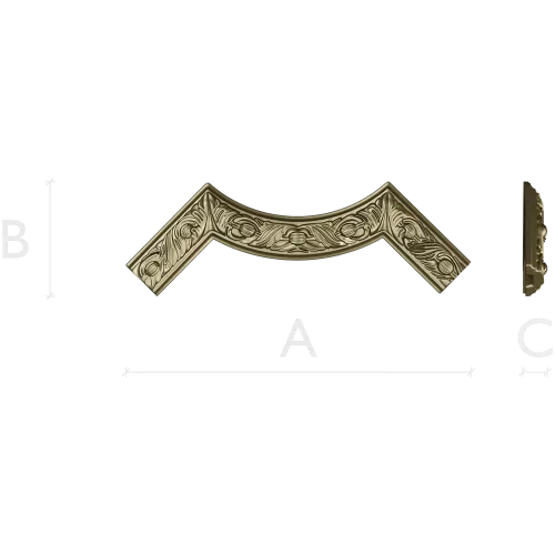 Regal Acanthus Corner - STL 3D model for CNC