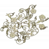 Rococo Floral Scrollwork Panel STL 3D Model