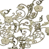 Rococo Floral Scrollwork Panel STL 3D Model