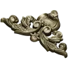 Ornate acanthus cartouche 3D model in STL for CNC carving