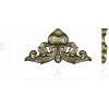 Ornate acanthus cartouche 3D model in STL for CNC carving