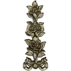 Rose ribbon vertical applique stl model for CNC milling