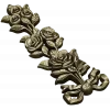 Rose ribbon vertical applique stl model for CNC milling