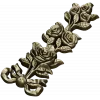 Rose ribbon vertical applique stl model for CNC milling