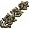 Rose ribbon vertical applique stl model for CNC milling