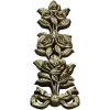Rose ribbon vertical applique stl model for CNC milling