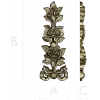 Rose ribbon vertical applique stl model for CNC milling