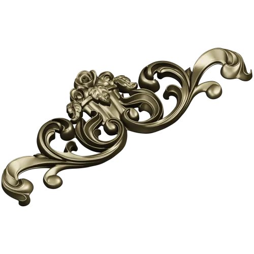 Rococo Rose Cartouche - STL 3D model for CNC